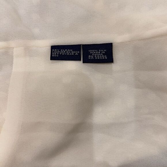 Anne Klein Silk Long Sleeve Neck Tie Blouse Size 8P - Picture 5 of 5